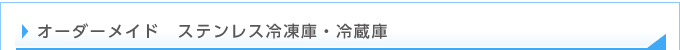 オーダーメイド　ステンレス冷凍庫・冷蔵庫